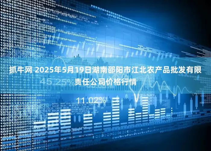 抓牛网 2025年5月19日湖南邵阳市江北农产品批发有限责任公司价格行情
